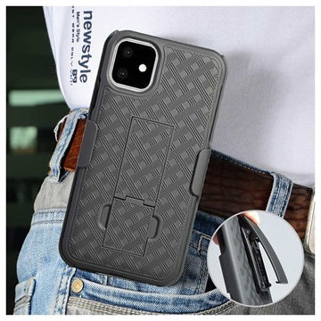 iPhone 11 Pro Hybrid Cover med Bælteklips - Sort