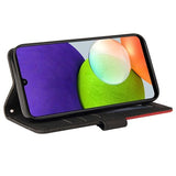 Bi-Color Series Samsung Galaxy A22 4G Pung Taske - Sort