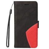 Bi-Color Series Samsung Galaxy A22 5G, Galaxy F42 5G Etui med Pung - Sort