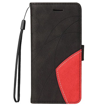 Bi-Color Series Samsung Galaxy A22 5G, Galaxy F42 5G Etui med Pung - Sort