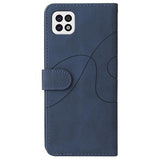 Bi-Color Series Samsung Galaxy A22 5G, Galaxy F42 5G Etui med Pung - Blå