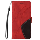 Bi-Color Series Samsung Galaxy A22 5G, Galaxy F42 5G Etui med Pung - Rød