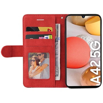 Bi-Color Series Samsung Galaxy A42 5G Pung - Rød