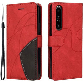 Bi-Color Series Sony Xperia 1 III Pung - Rød