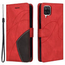 Bi-Color Series Samsung Galaxy A12 Etui med Pung - Rød