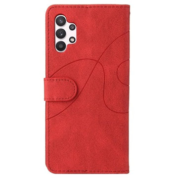 Bi-Color Series Samsung Galaxy A32 5G/M32 5G Etui med Pung - Rød
