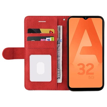 Bi-Color Series Samsung Galaxy A32 5G/M32 5G Etui med Pung - Rød