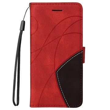 Bi-Color Series Google Pixel 6 Etui med Pung - Rød