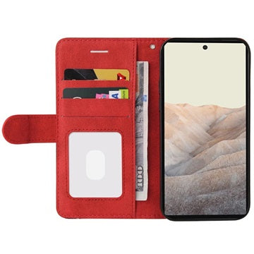 Bi-Color Series Google Pixel 6 Etui med Pung - Rød