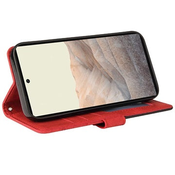 Bi-Color Series Google Pixel 6 Etui med Pung - Rød