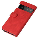 Bi-Color Series Google Pixel 6 Etui med Pung - Rød