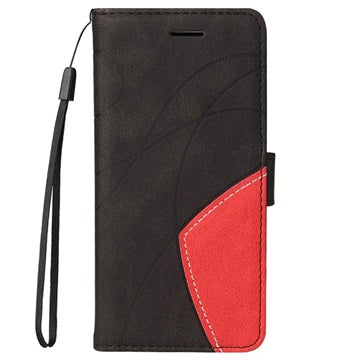 Bi-Color Series Samsung Galaxy A51 Etui med Pung - Sort
