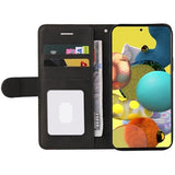 Bi-Color Series Samsung Galaxy A51 Etui med Pung - Sort