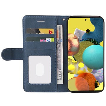 Bi-Color Series Samsung Galaxy A51 Etui med Pung - Blå