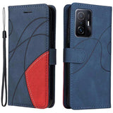 Bi-Color Series Xiaomi 11T/11T Pro Etui med Pung - Blå