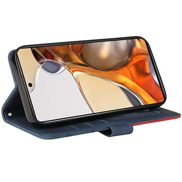 Bi-Color Series Xiaomi 11T/11T Pro Etui med Pung - Blå