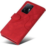 Bi-Color Series Xiaomi 11T/11T Pro Etui med Pung - Rød