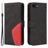Bi-Color Series iPhone 7/8/SE (2020)/SE (2022) Etui med Pung - Sort