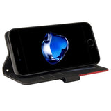 Bi-Color Series iPhone 7/8/SE (2020)/SE (2022) Etui med Pung - Sort