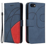 Bi-Color Series iPhone 7/8/SE (2020)/SE (2022) Etui med Pung - Blå