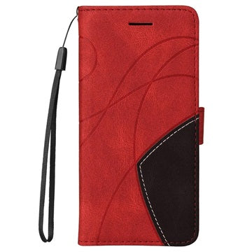 Bi-Color Series iPhone 7/8/SE (2020)/SE (2022) Etui med Pung - Rød