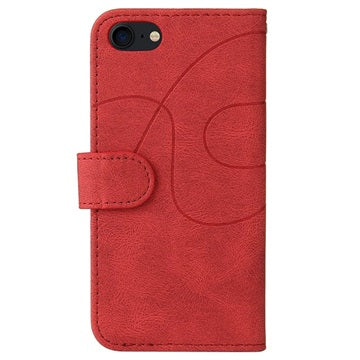 Bi-Color Series iPhone 7/8/SE (2020)/SE (2022) Etui med Pung - Rød