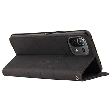 Bi-Color Series Xiaomi Mi 11 Lite 5G Etui med Pung - Sort