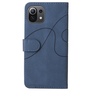 Bi-Color Series Xiaomi Mi 11 Lite 5G Etui med Pung - Blå