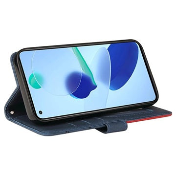 Bi-Color Series Xiaomi Mi 11 Lite 5G Etui med Pung - Blå