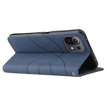 Bi-Color Series Xiaomi Mi 11 Lite 5G Etui med Pung - Blå