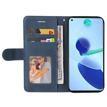 Bi-Color Series Xiaomi Mi 11 Lite 5G Etui med Pung - Blå