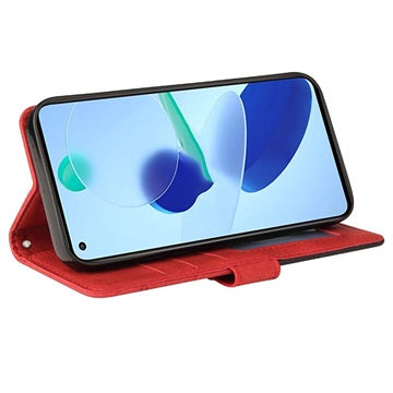 Bi-Color Series Xiaomi Mi 11 Lite 5G Etui med Pung - Rød