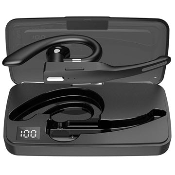 Bluetooth Headset med Opladningsboks YYK525 - Sort