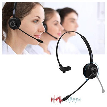 Bluetooth Headset med Mikrofon og Opladningsbase M97 - Sort