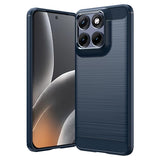 Motorola Edge 70 Fusion/70 Fusion+ Børstet TPU Cover - Karbonfiber - blå