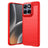 Motorola Edge 70 Fusion/70 Fusion+ Børstet TPU Cover - Karbonfiber - rød