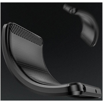 Motorola Edge 40 Pro/Edge+ (2023) Børstet TPU Cover - Karbonfiber - Sort