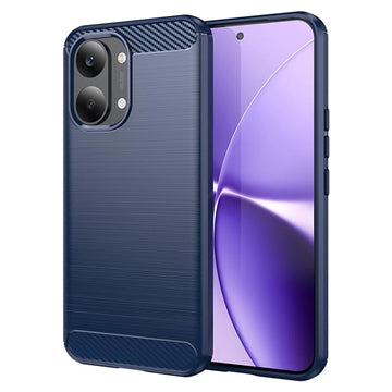 Xiaomi Redmi Turbo 5 Max/Poco X8 Pro Max Børstet TPU Cover - Karbonfiber - blå