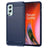 OnePlus Nord 2 5G Børstet TPU Cover - Karbonfiber - Blå