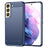 Samsung Galaxy S22 5G Børstet TPU Cover - Karbonfiber - Blå