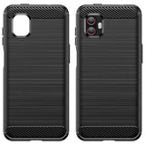 Samsung Galaxy Xcover6 Pro Børstet TPU Cover - Karbonfiber - Sort