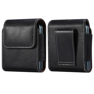 Samsung Galaxy Z Flip3 5G/Motorola Razr 5G Business Style Vertikal Bæltecover - Sort
