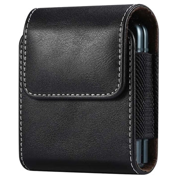 Samsung Galaxy Z Flip3 5G/Motorola Razr 5G Business Style Vertikal Bæltecover - Sort