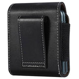 Samsung Galaxy Z Flip3 5G/Motorola Razr 5G Business Style Vertikal Bæltecover - Sort