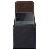 Samsung Galaxy Z Flip3 5G/Motorola Razr 5G Business Style Vertikal Bæltecover - Sort