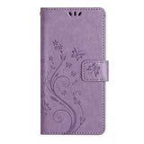 Samsung Galaxy A54 5G Butterfly Series Flip Cover med Pung - Violet