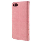 iPhone 7/8/SE (2020)/SE (2022) Butterfly Series Flip Cover med Pung - Pink
