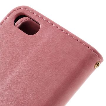 iPhone 7/8/SE (2020)/SE (2022) Butterfly Series Flip Cover med Pung - Pink