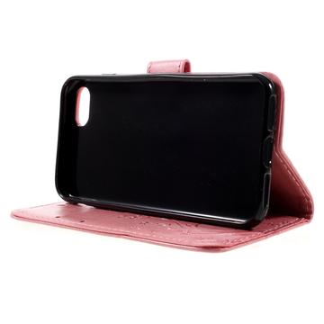 iPhone 7/8/SE (2020)/SE (2022) Butterfly Series Flip Cover med Pung - Pink