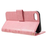 iPhone 7/8/SE (2020)/SE (2022) Butterfly Series Flip Cover med Pung - Pink